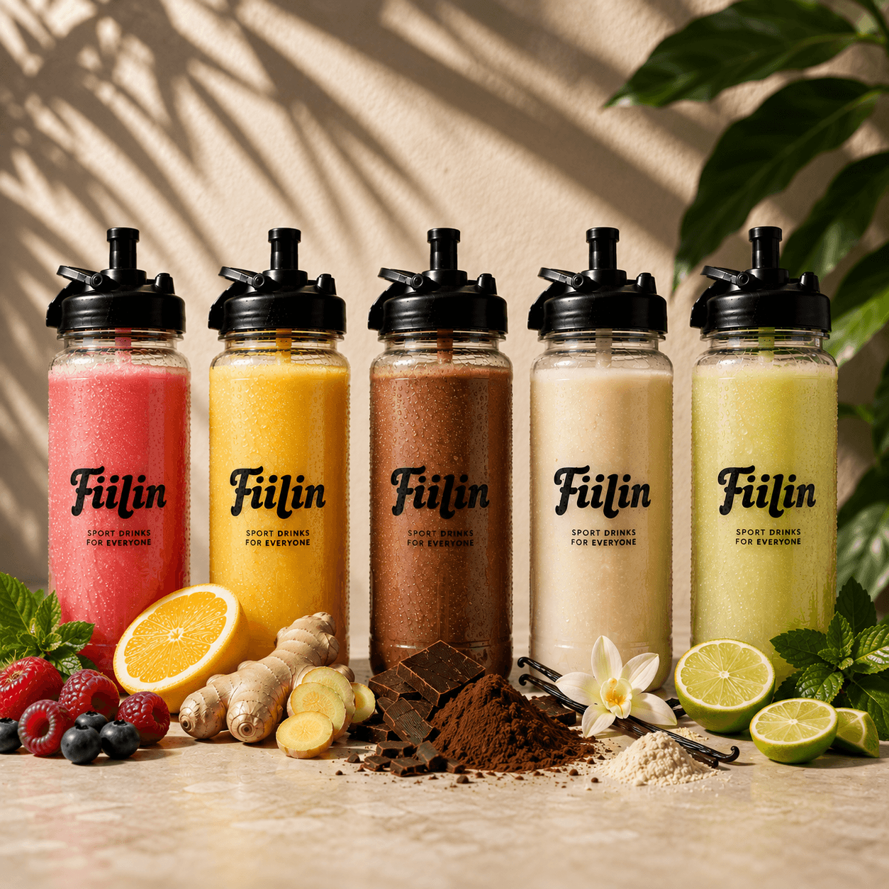 La gamme Fiilin : fruits rouges, agrumes, chocolat, vanille et citron-menthe