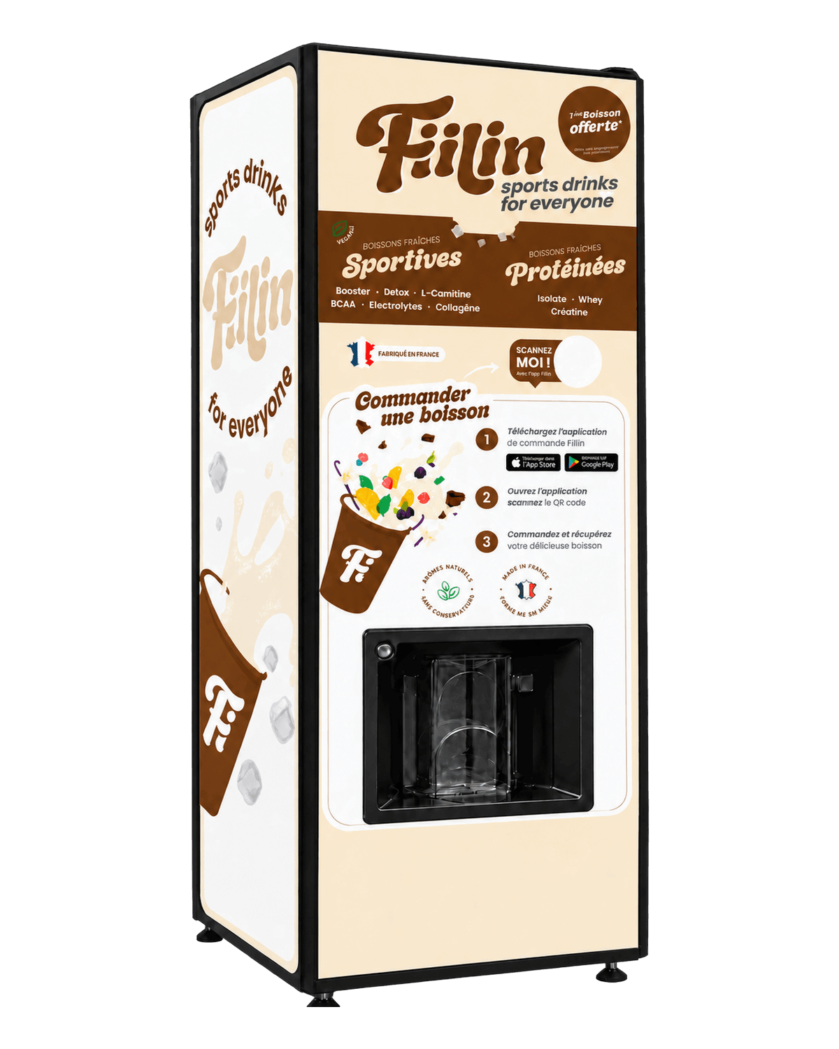 Distributeur Fiilin — habillage marron