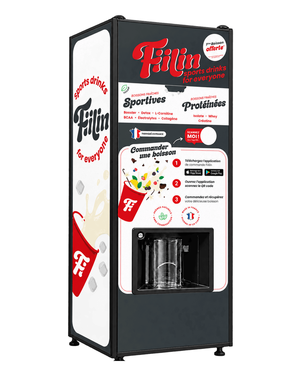 Distributeur Fiilin — habillage rouge