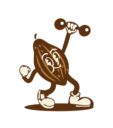 Fève de cacao à la musculation