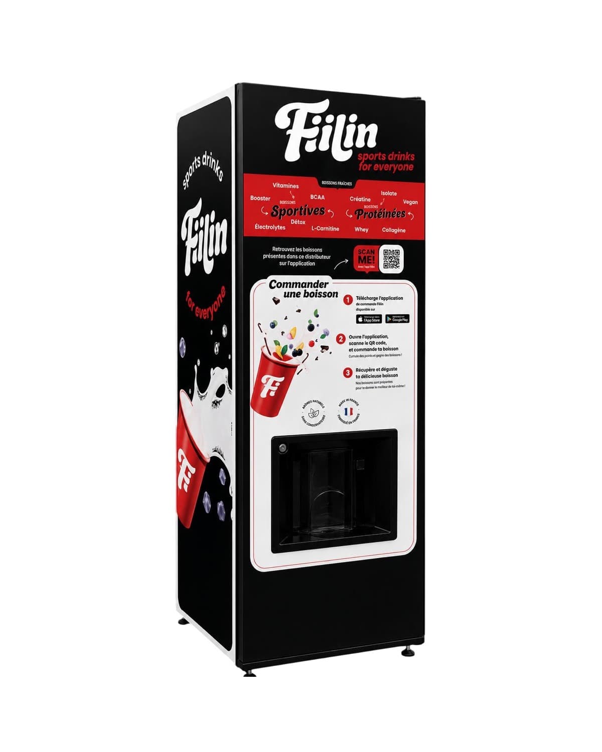 Distributeur Fiilin — habillage rouge